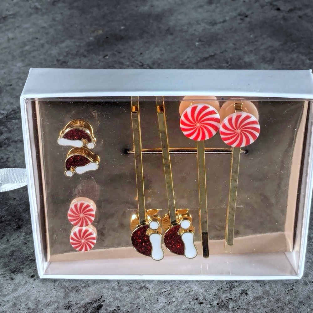 NWT /NIB hair clip, and earring set